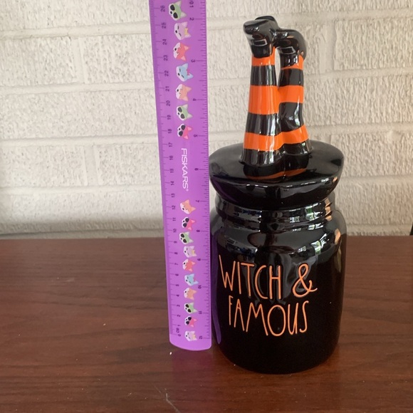 Rae Dunn Artisan Collection by Magenta Halloween “Witch & Famous” cookie jar - Picture 6 of 7